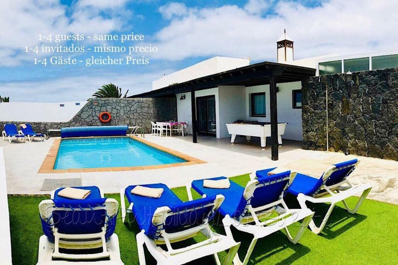 Villa Neptuno With Private Pool, Sea View, Sat-Tv & Free Wifi 普拉亚布兰卡 外观 照片